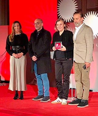 Galardón otorgado al equipo de Espiral Microsistemas. Mención de honor en la categoría de Empresa en los premios Gijón Impulsa 2024