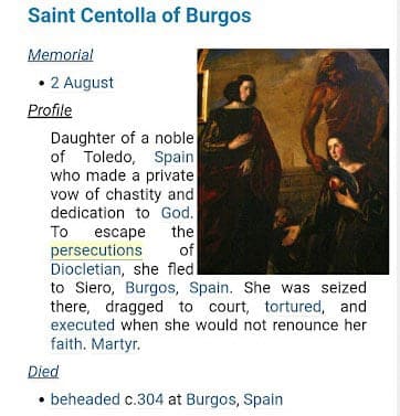 Saint Centolla of Burgos