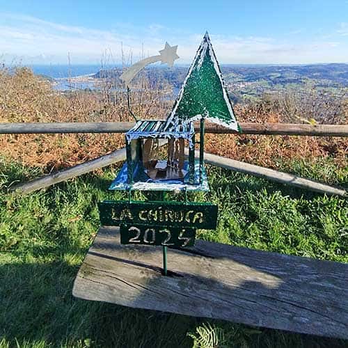 Belén de cumbres 2024 en el Mirador de  Monteagudo (Pravia) del G.M. La Chiruca