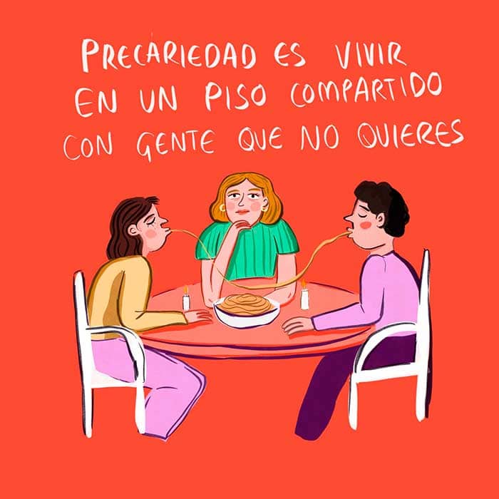 Viñeta de María Ortiz sobre la precariedad laboral