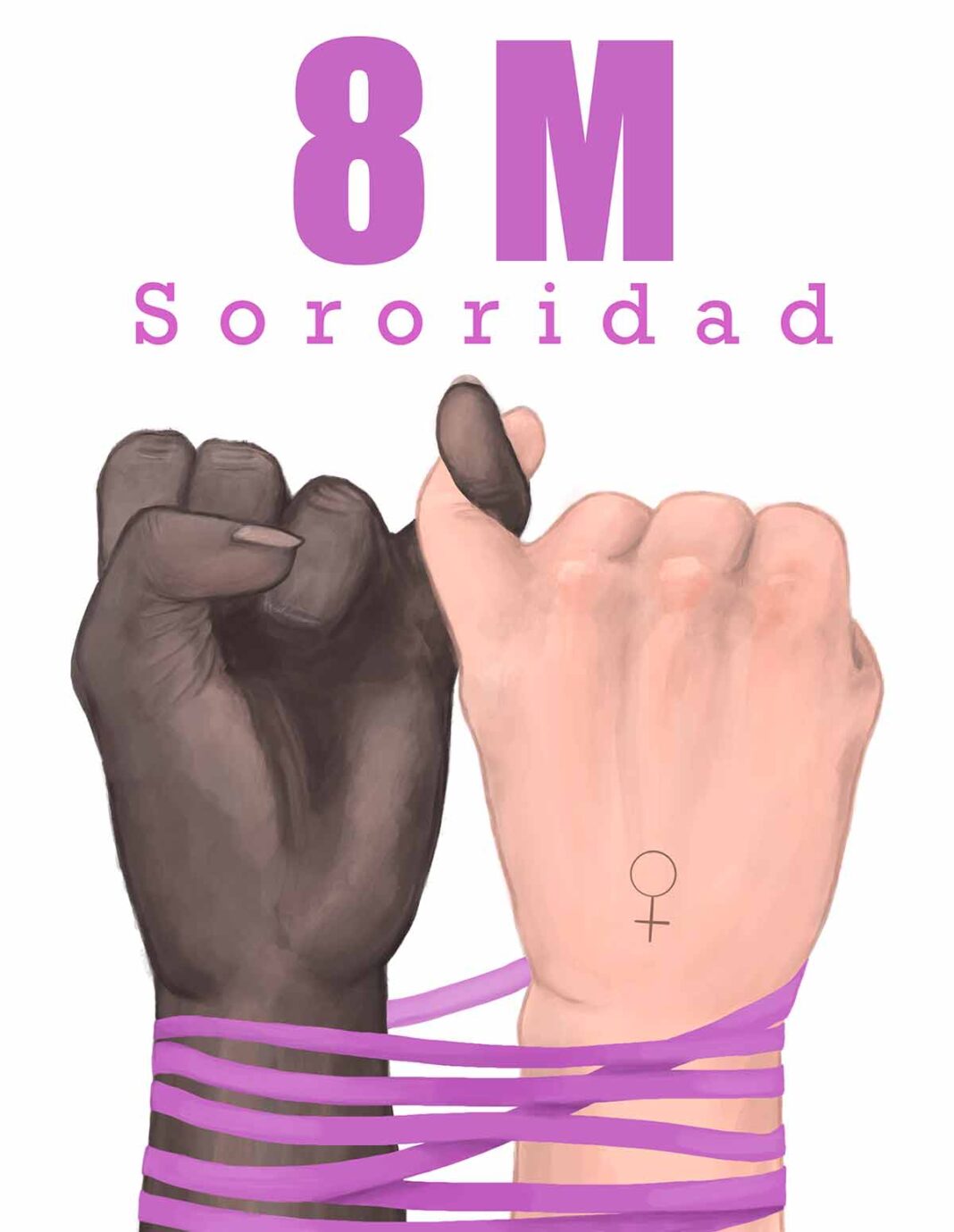 8M Sororidad. Dibujo de Patricia Sáez.