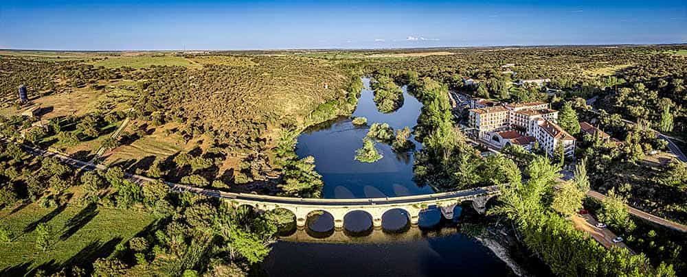 Vista panorámica del Balneario de Ledesma (Salamanca)