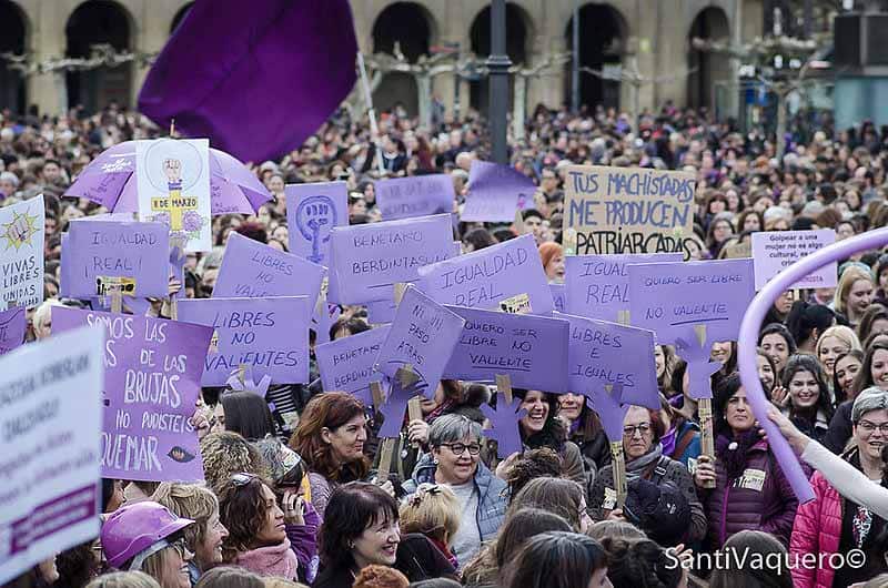 Manifestación en España el Día Internacional de la Mujer 8M