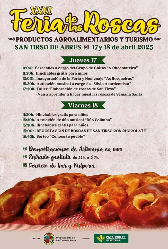 Programa de actos de la XXVI Feria de las Roscas de San Tirso de Abres