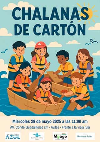 Una chalana de cartón surcará el puerto de Avilés 2 Cartel Chalanas de Cartón