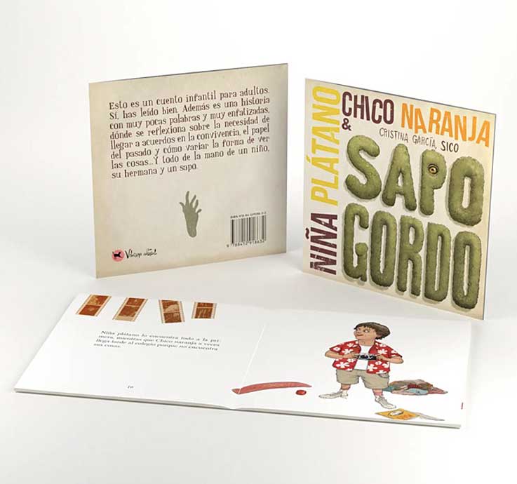 "Niña plátano, chico naranja y sapo gordo", nuevo cuento infantil de Cristina García, Sico.