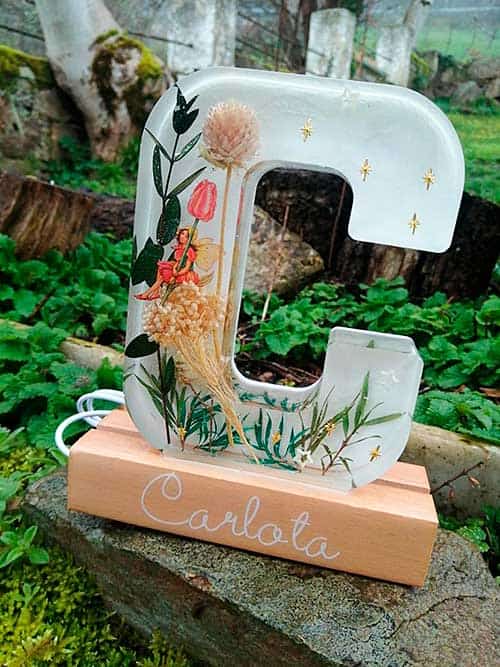 Artesanía con valor sentimental 2 Lampara personalizada. Estrellas Marinas