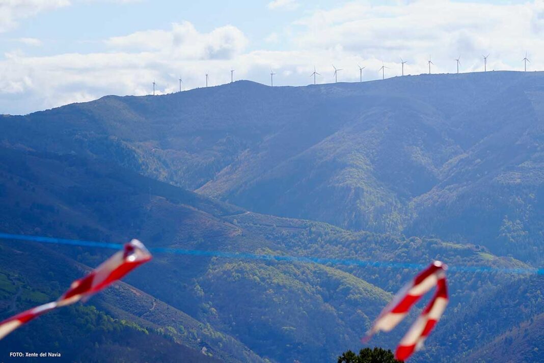 Parque eólico en la zona del occidente asturiano