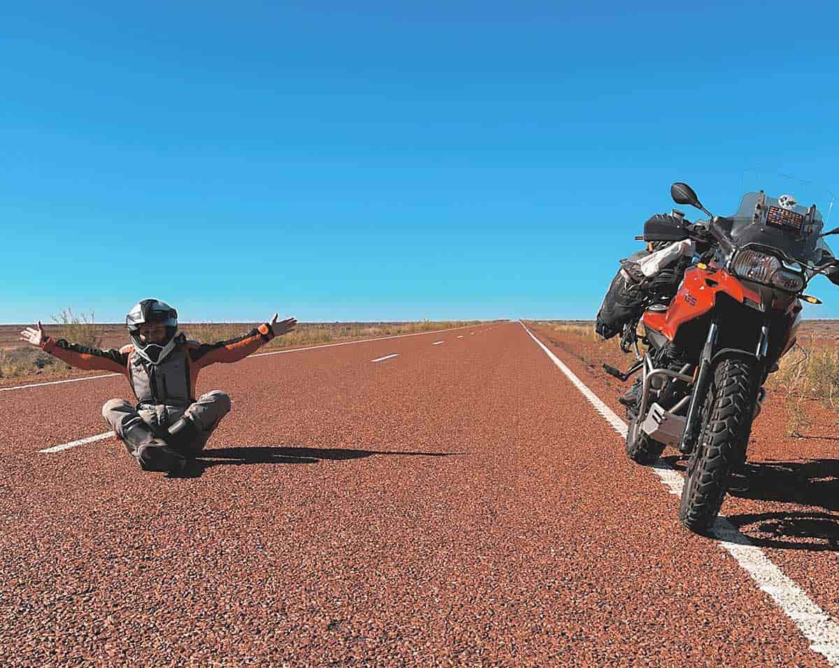 Elsi Rider, motera y aventurera: «Los viajes son como la vida misma» Elsi Rider en su último viaje por Australia