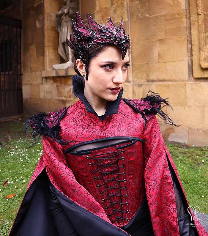 Colección Maleficarium. Bolero, chaqueta de reina malvada, steampunk gótico, traje de villano. Obra de M Pardo Couture