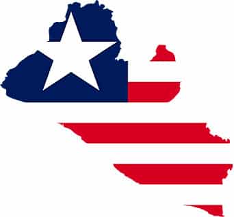 Mapa y bandera de Liberia