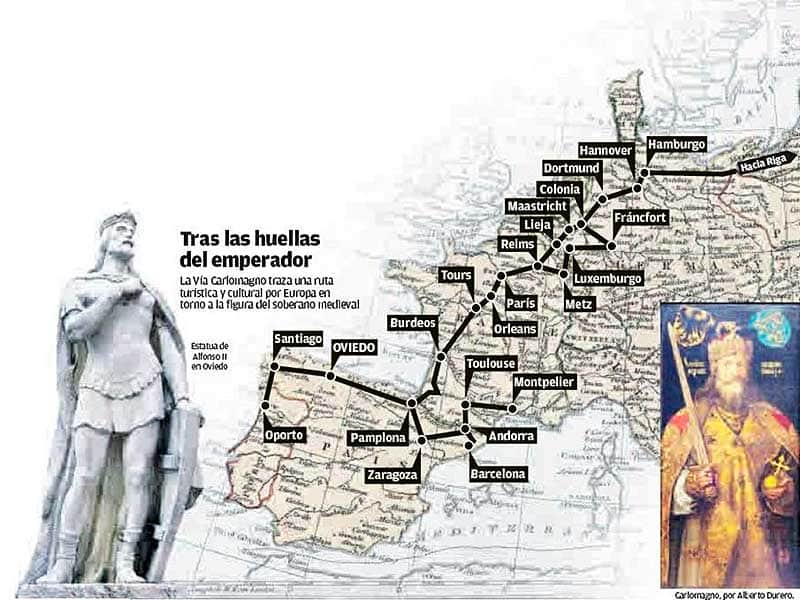 La Ruta del Emperador es una recreación de los viajes y emisarios que envió Alfonso II.