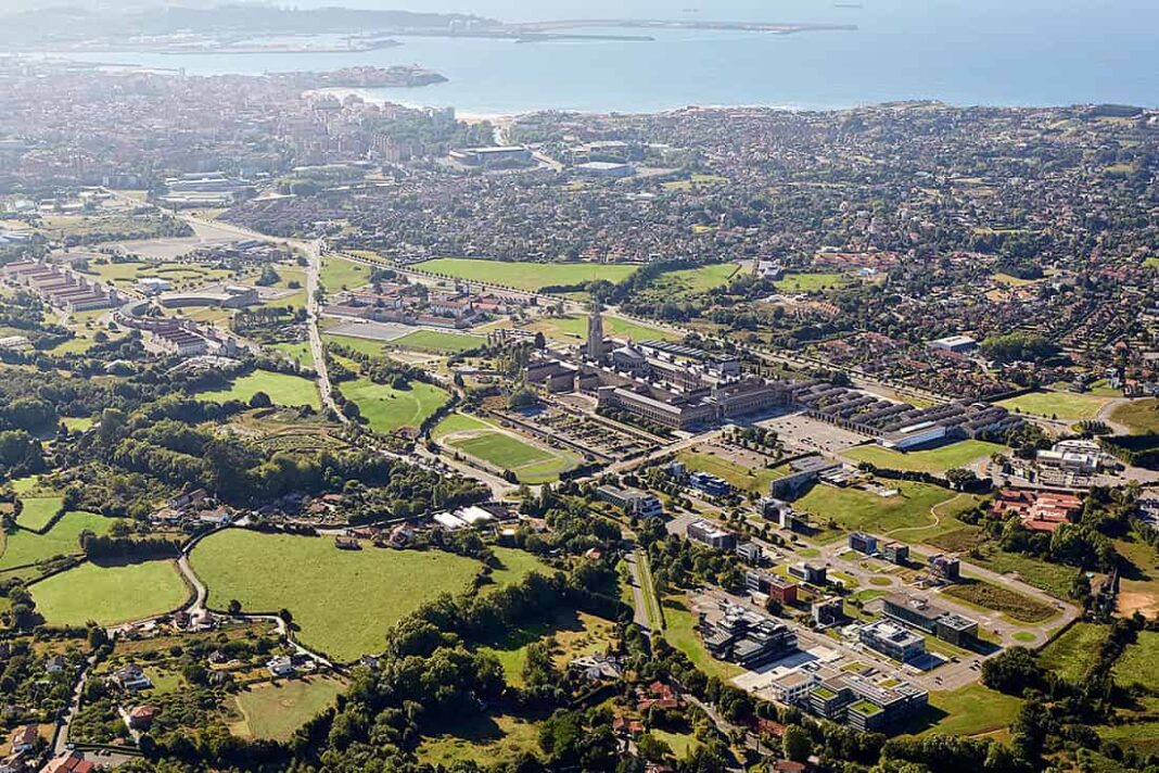 Vista aérea del Parque Científico Tecnológico de Gijón/ Xixón