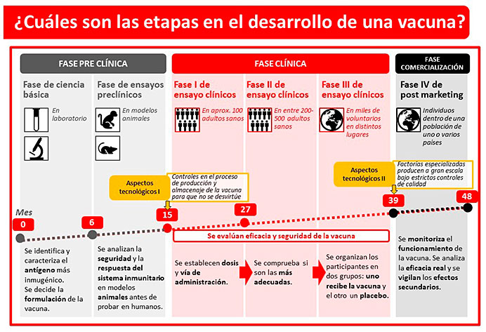 Figura 7. Resumen de los pasos a seguir para la preparación de una vacuna.