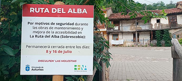 Obras en la Ruta del Alba
