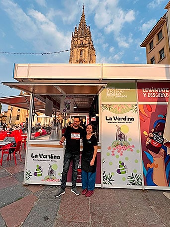 Caseta La Verdina, de la Asociación Abrazos Verdes, en las Fiestas de San Mateo.