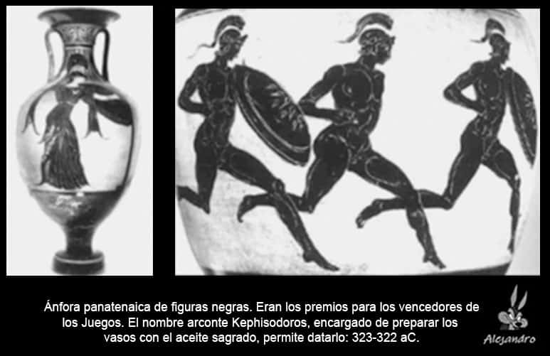 Ánfora de figuras negras. Siglo IV a.C.