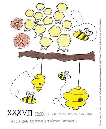 Cartel ganador en el Concurso Infantil de Carteles en Boal.