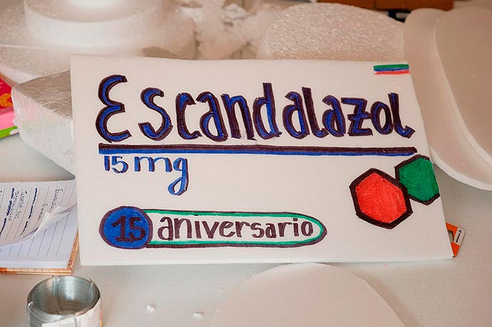 "Escandalazol 15mg", material para el evento organizado por Hierbabuena para el Día Internacional para la Salud Mental.