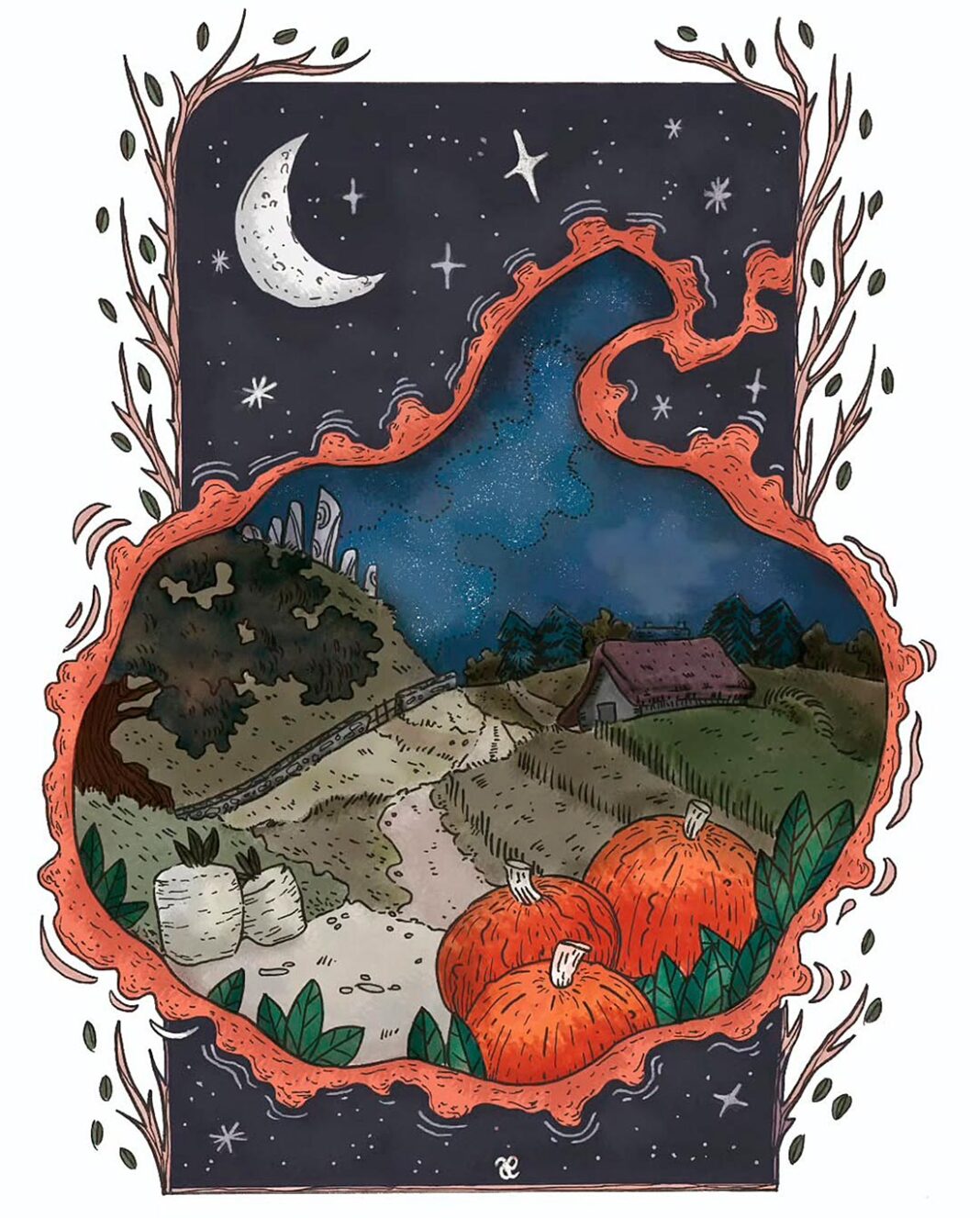 Noche de ánimas / Ilustración: @paesica