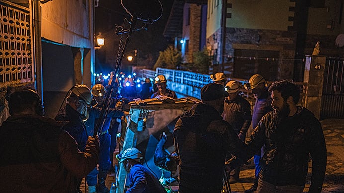 Rodaje de la película de Álex Galán "Valle blanco, Gallo negro"