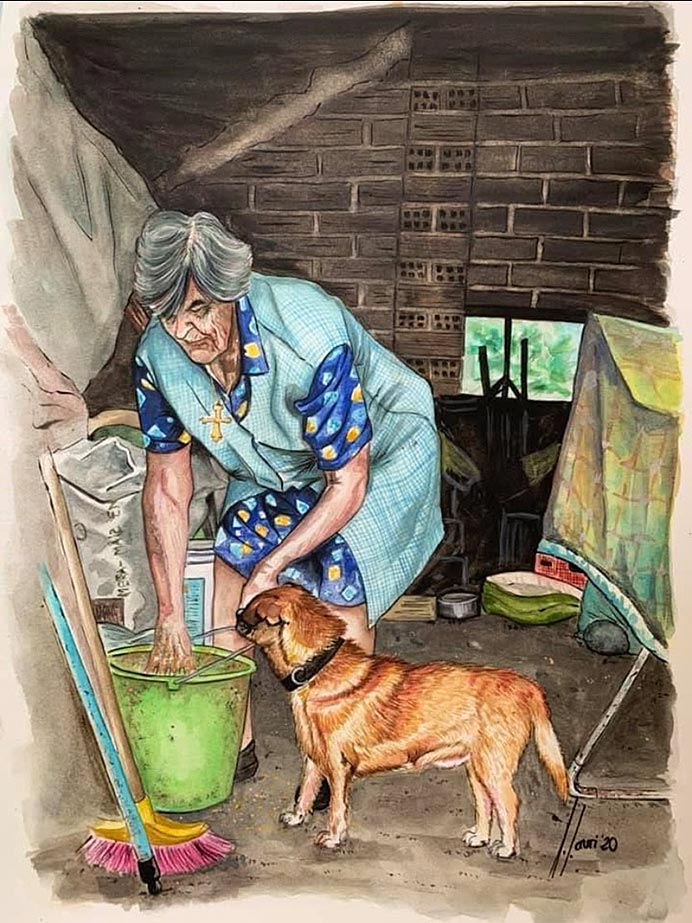 "Araceli y Blas", dibujo de L.l.auri