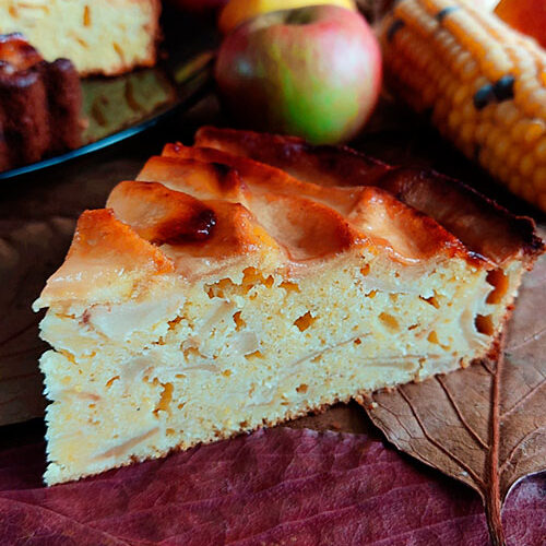 Bizcocho de manzana y maíz trozo de Encarnita Fernández Fernández