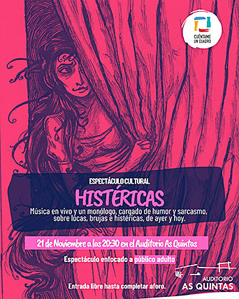 Cartel del espectáculo "Histéricas", de Cuéntame un Cuadro