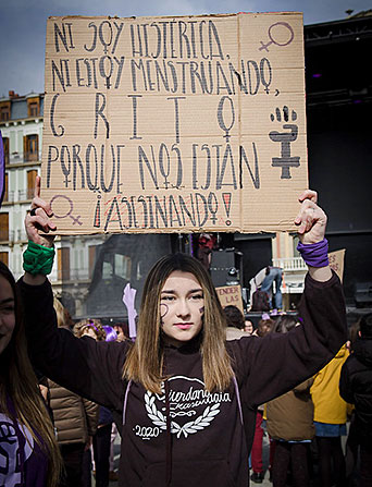 Mujeres en una manifestación por el 25N