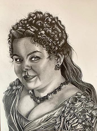 "Penélope Featherington", dibujo de L.l.auri