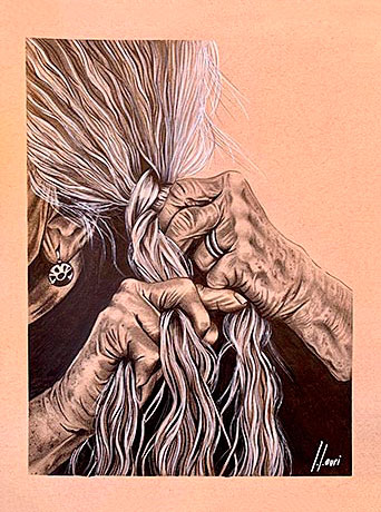 "Trenzando", dibujo de L.l.auri