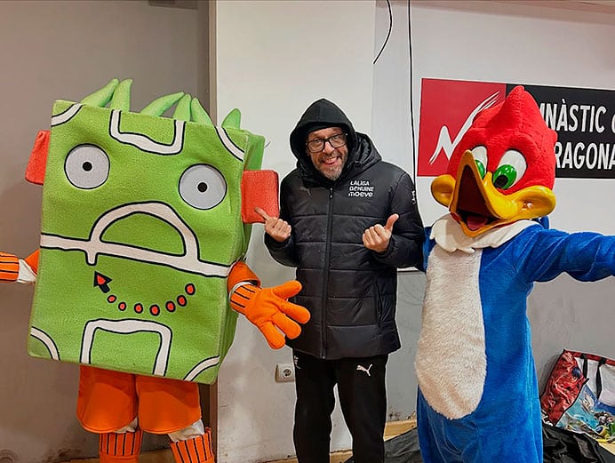 Berni Collada, fundador de Diversa Radio Activa, en la inauguración de esta temporada de La Liga Genuine Moeve.