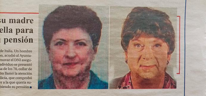 Ciudadano italiano suplanta a su madre fallecida para seguir cobrando la pensión.