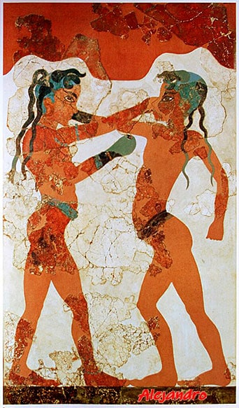 Los púgiles de Akrotiri.