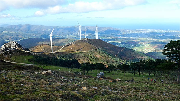 Parque eólico en el occidente asturiano