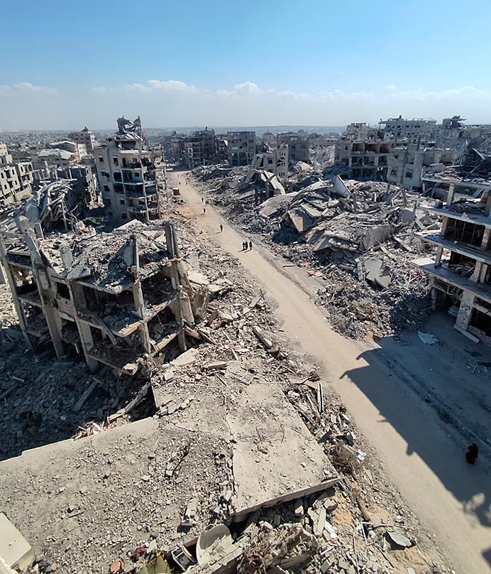Asturias con Gaza 5 Imagen aérea de la destrucción que asola Gaza