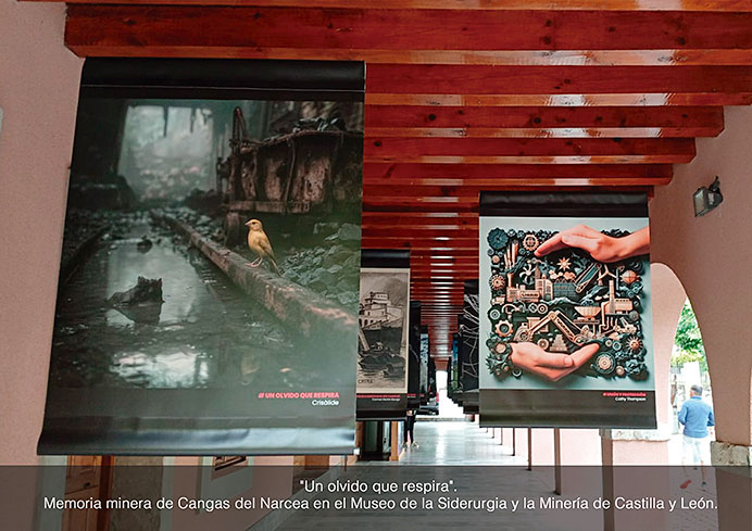 LaAyalga Studio: Tu historia, hecha arte 3 En primer plano, "Un olvido que respira", de Crisàlide. Memoria minera de Cangas del Narcea en el Museo de la Siderurgia y la Minería de Castilla y León.
