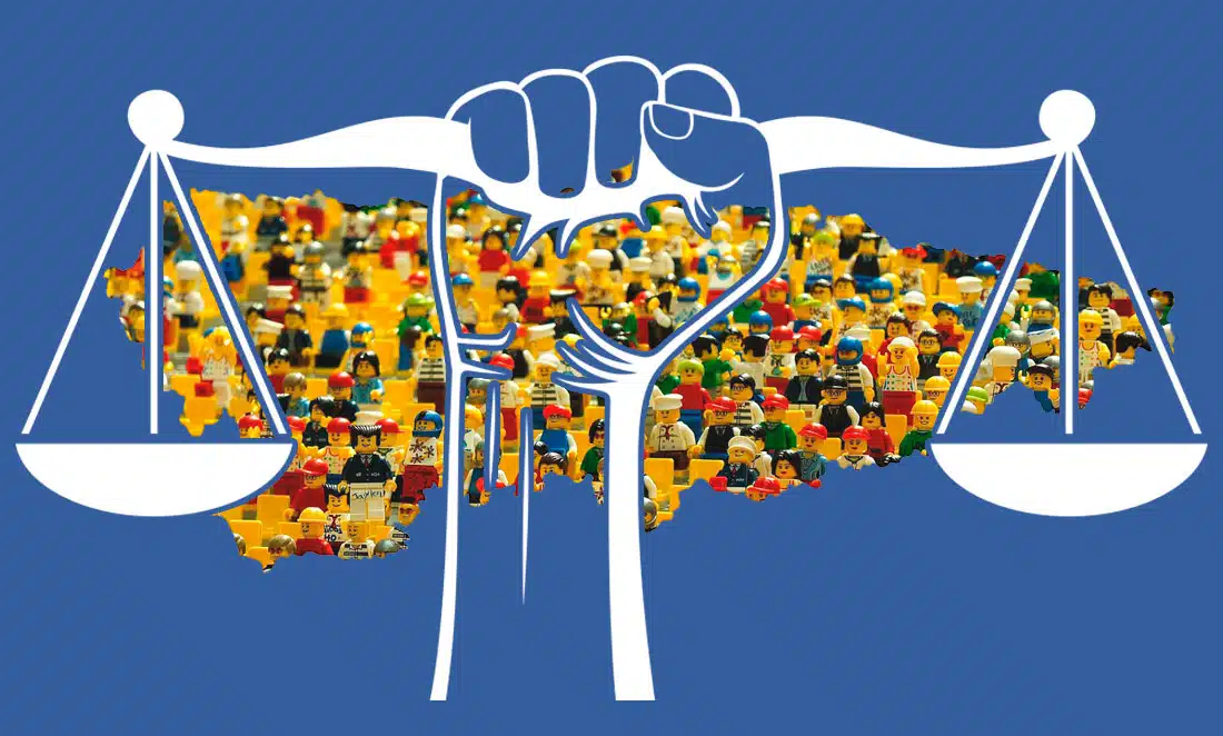 Imagen representativa de justicia social: Fusión Asturias a partir de imágenes de Eak K. en Pixabay y Joko Sutrisno