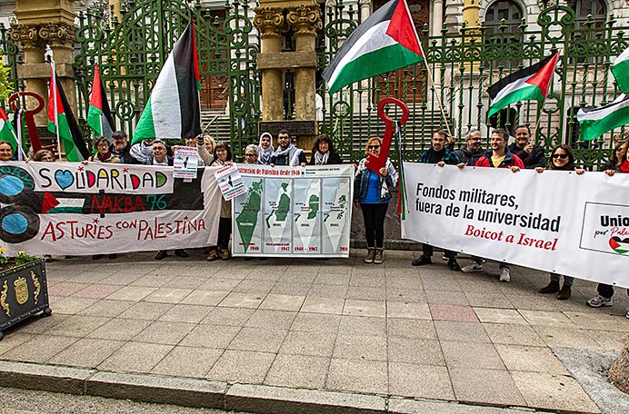 Asturias con Gaza 7 Manifestación contra el genocidio en Gaza de la Plataforma Uniovi por Palestina