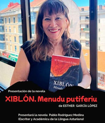 Fiesta del Libro Langreo 2026: cuando la palabra vuelve a encender la mina 4 María Esther García López, escritora, son su último libro "Xiblón. Menudu putiferiu"