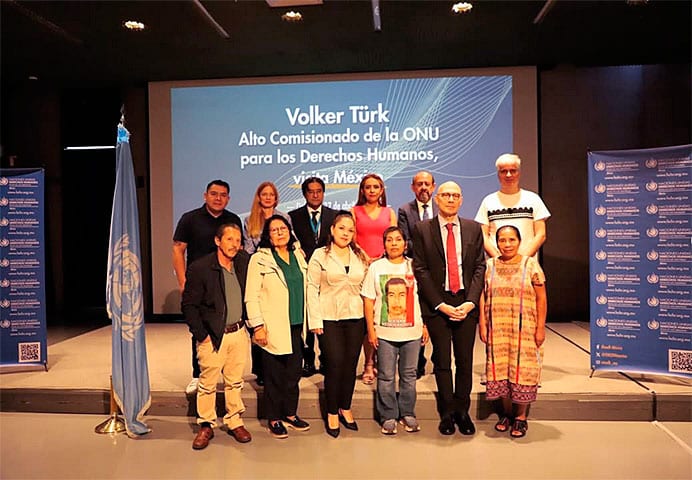Sergio Oceransky, el activista asturiano que incomoda al poder en México 1 Durante la visita a México del Dr. Volker Türk, Alto Comisionado de las Naciones Unidas para los Derechos Humanos, Sergio Oceransky pudo reunirse con él para tratar los casos de violaciones a los derechos humanos en el país. Además de denunciar la criminalización de personas defensoras y la violencia ejercida por la fiscalía y cuerpos policiales de Yucatán, solicitó seguimiento al juicio que pronto enfrentará con miembros de la comunidad maya de Ixil.
