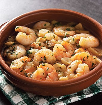Fin de Semana de Tapas y Pinchos con productos asturianos en el Centro Asturiano de Lausanne 2 Tapa de verdinas con langostinos.