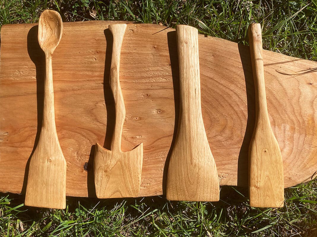 Utensilios de madera realizados por Miguel Prieto (Tayu Artesanía)
