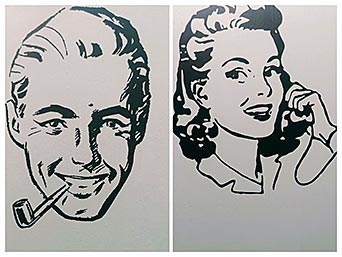 ¿Usa Usted la palabra retrete? 3 Símbolo del wc en Café en Doce de Octubre. Mieres