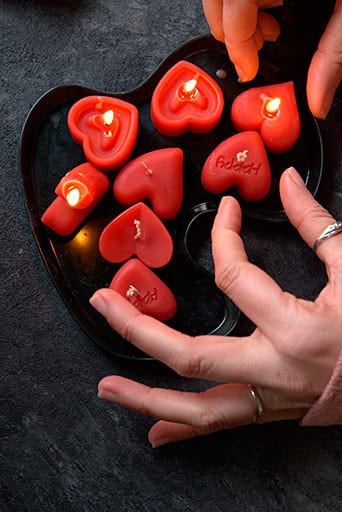 La ruta de la cera 2 Velas de San Valentín. Lucys' Luz