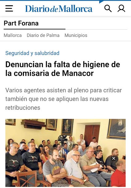 Y me lo copias cien veces 2 Falta de higiene en la comisaría de Manacor