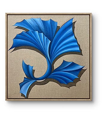 Todo vuelve al mar 3 Obra de la serie "Blue atraction" del artista plástico asturiano Daniel Acuña
