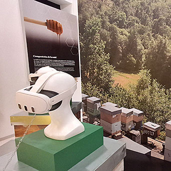 El Museo de la Miel de Boal, una reapertura de altura 2 Gafas de realidad virtual en el Museo de la Miel de Boal.